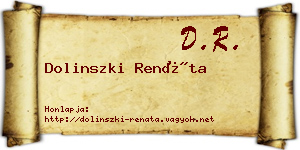Dolinszki Renáta névjegykártya