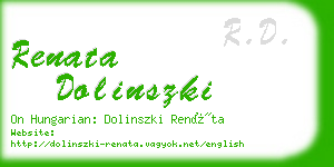 renata dolinszki business card